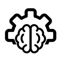 brain and gear icon