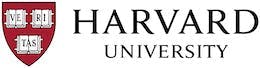 The image shows the Harvard University logo, featuring a shield with the Latin motto "Veritas" and the text "HARVARD UNIVERSITY" next to it on a white background.