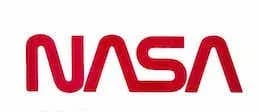 NASA logo in bold, red, stylized text on a white background.