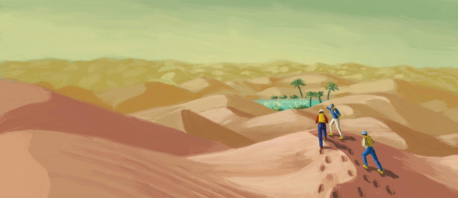 Hiking in the desert