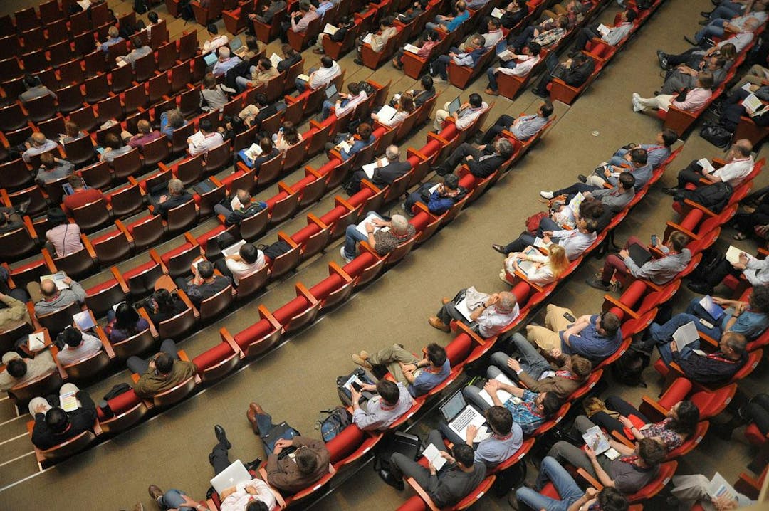 people in a conference hall