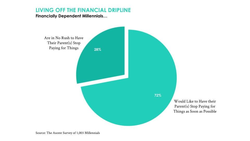 pie chart of living off the financial dripline