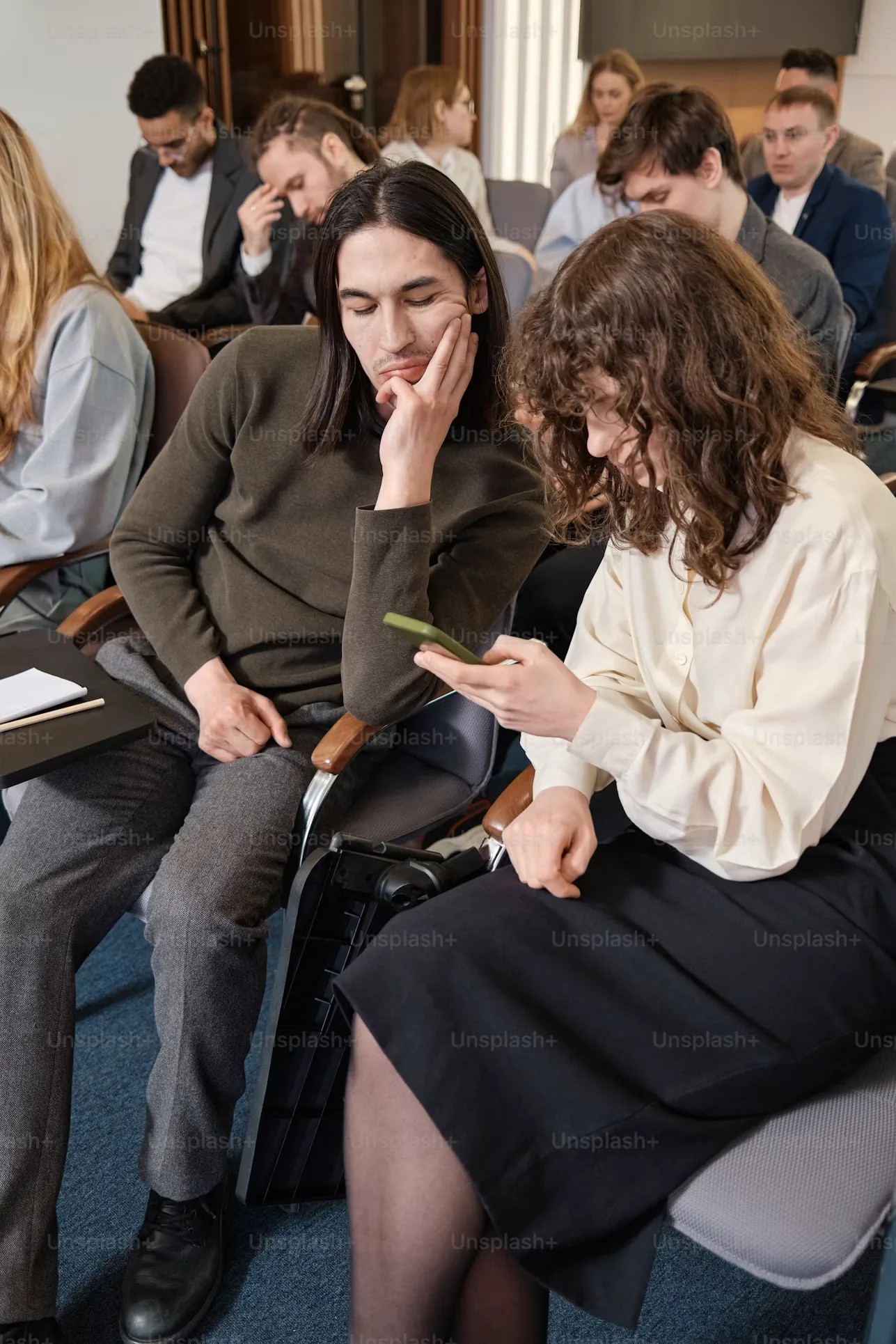 Colleagues working together in an office